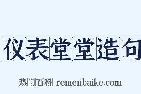 仪表堂堂造句是什么意思的图片